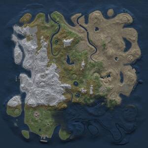 Thumbnail Rust Map: Procedural Map, Size: 4500, Seed: 1679886033, 14 Monuments