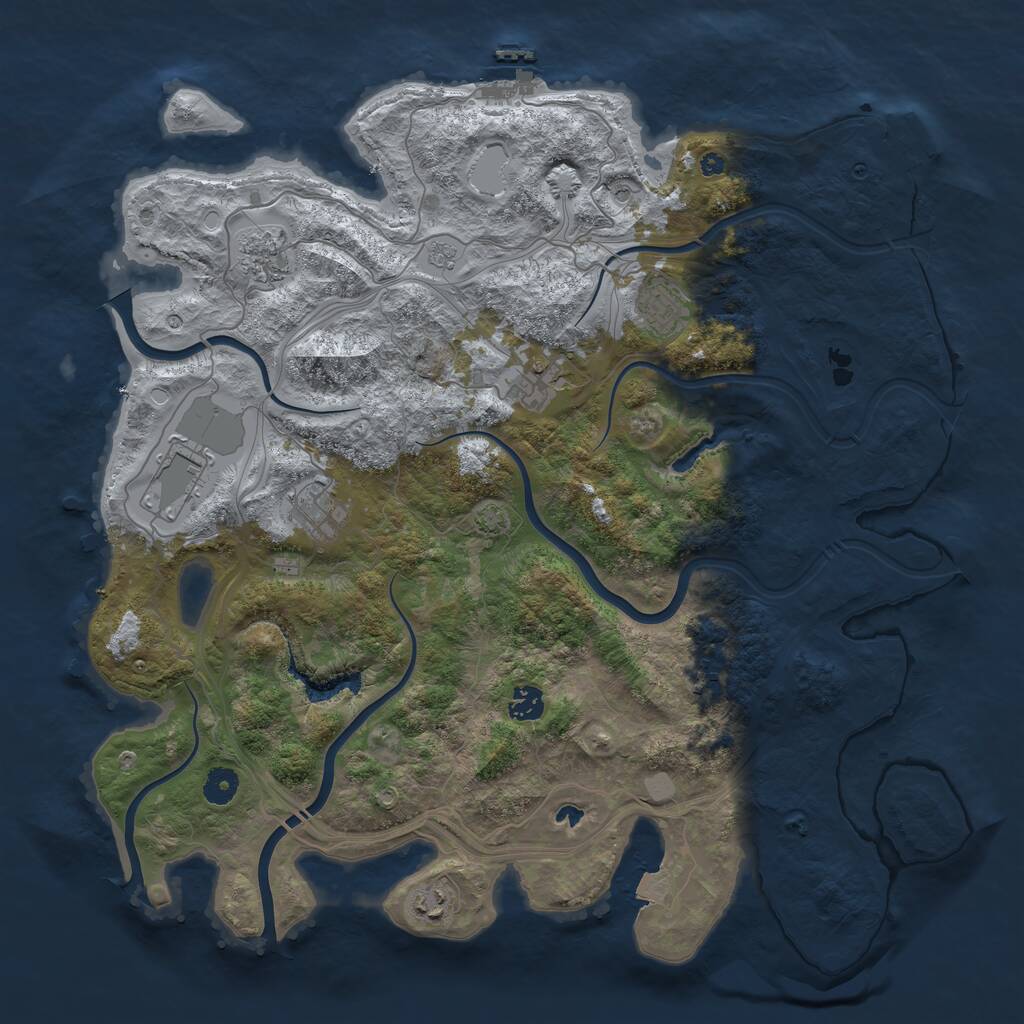 Rust Map: Procedural Map, Size: 4250, Seed: 1320960596, 14 Monuments