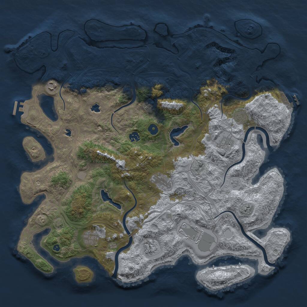 Rust Map: Procedural Map, Size: 4500, Seed: 805341732, 15 Monuments