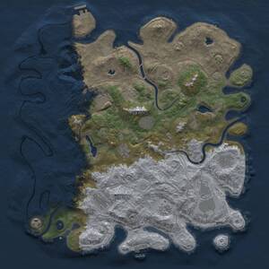 Thumbnail Rust Map: Procedural Map, Size: 4500, Seed: 1705690751, 16 Monuments