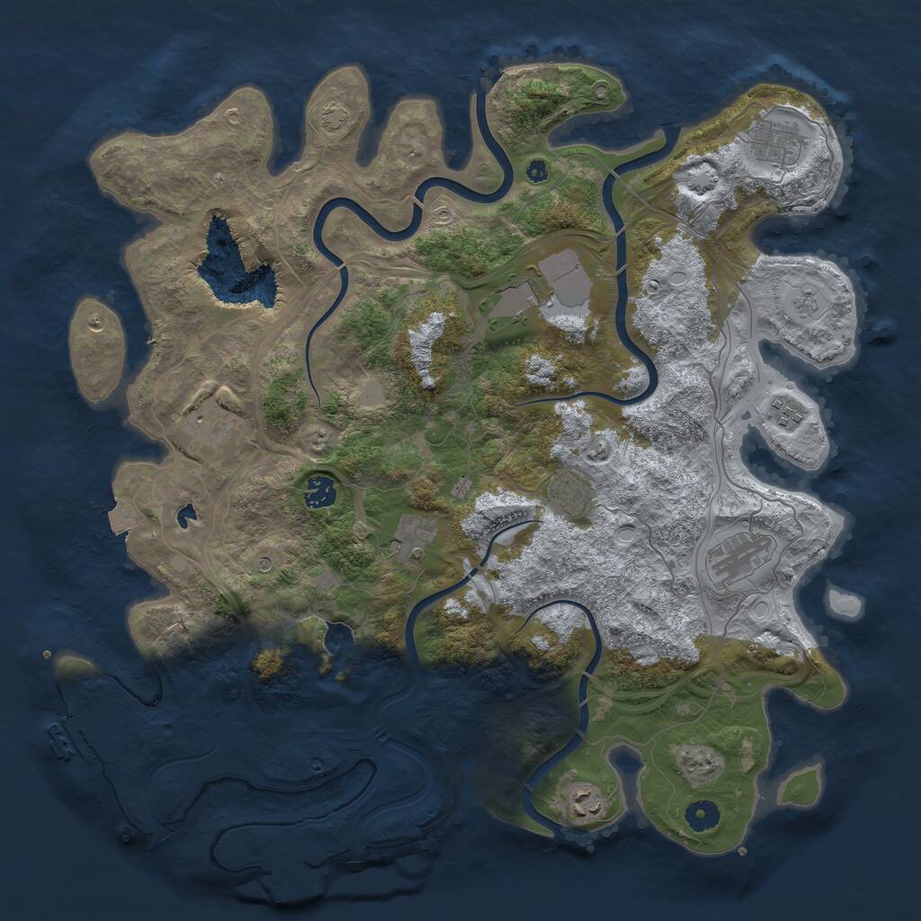 Rust Map: Procedural Map, Size: 4250, Seed: 426198, 15 Monuments