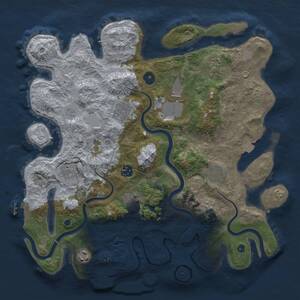 Thumbnail Rust Map: Procedural Map, Size: 3750, Seed: 1190940051, 15 Monuments