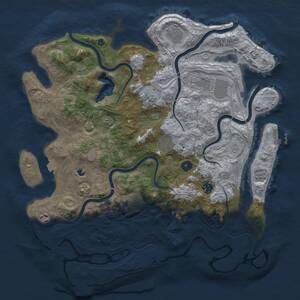 Thumbnail Rust Map: Procedural Map, Size: 4250, Seed: 438909721, 14 Monuments