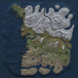 Thumbnail Rust Map: Procedural Map, Size: 4500, Seed: 743920680, 16 Monuments