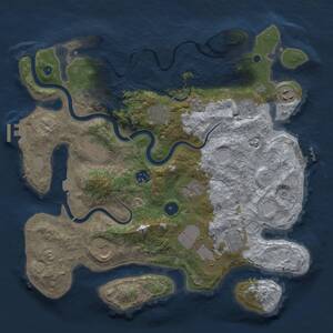 Thumbnail Rust Map: Procedural Map, Size: 3750, Seed: 62371457, 16 Monuments