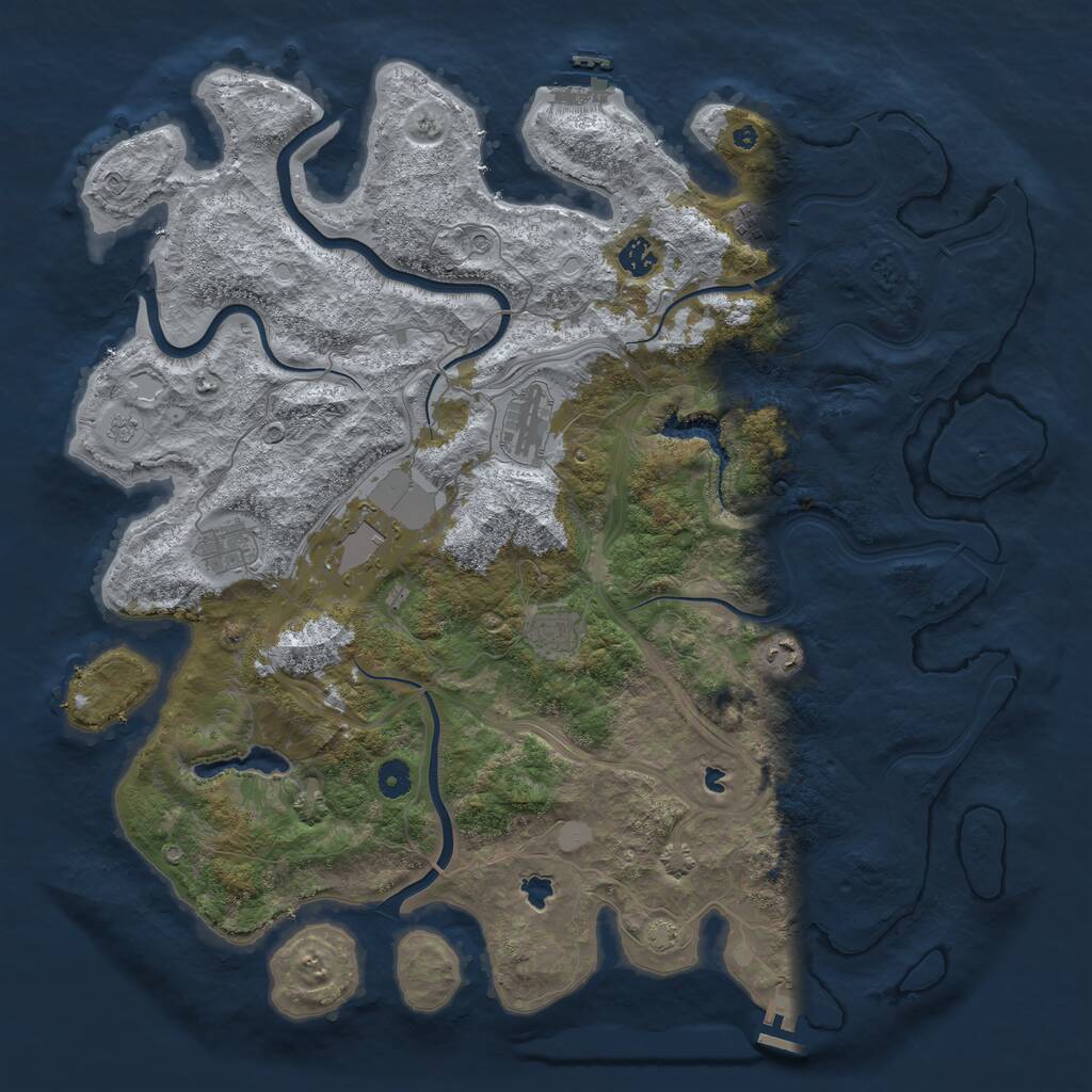 Rust Map: Procedural Map, Size: 4500, Seed: 2015017717, 13 Monuments