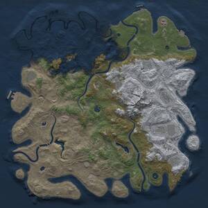 Thumbnail Rust Map: Procedural Map, Size: 5000, Seed: 44732894, 17 Monuments