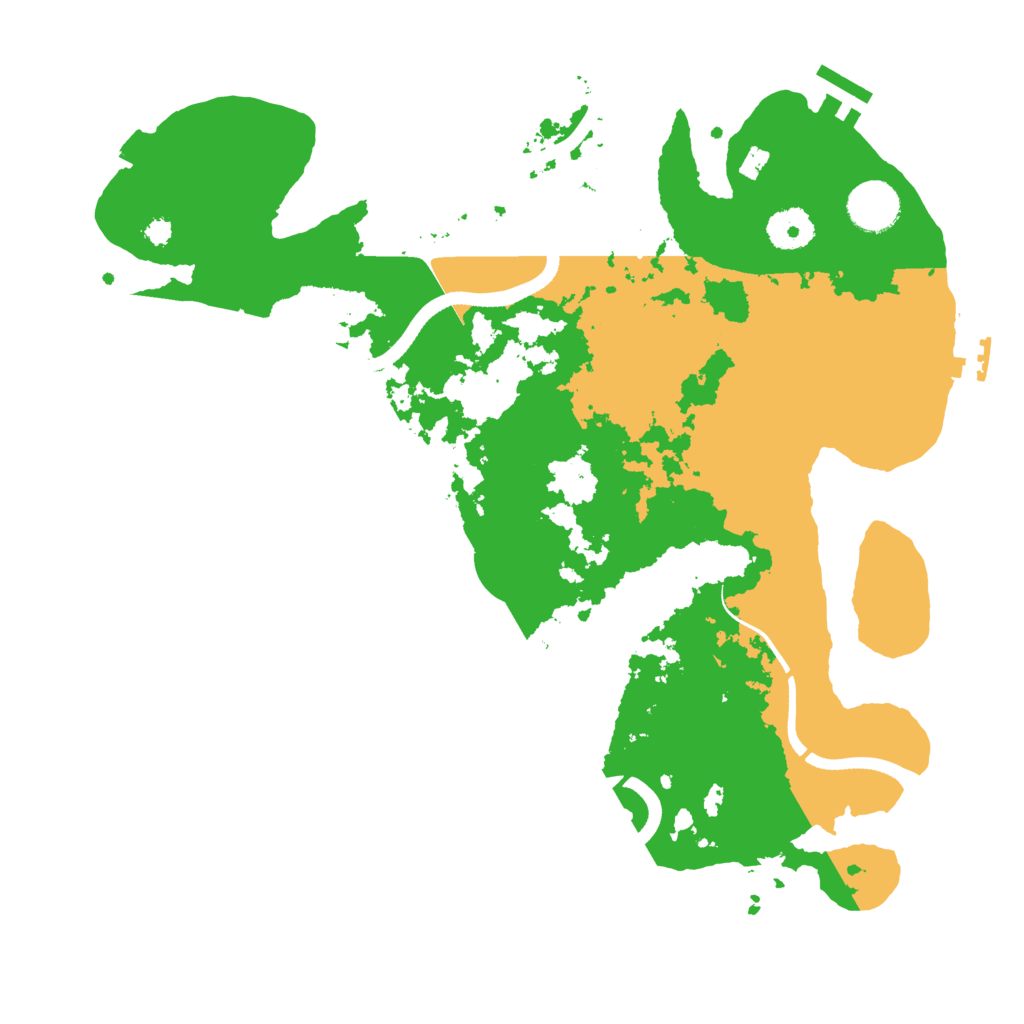 Biome Rust Map: Procedural Map, Size: 3500, Seed: 15332951