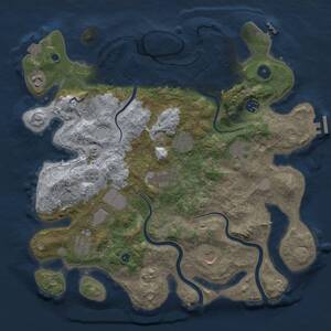 Thumbnail Rust Map: Procedural Map, Size: 3800, Seed: 146895007, 15 Monuments
