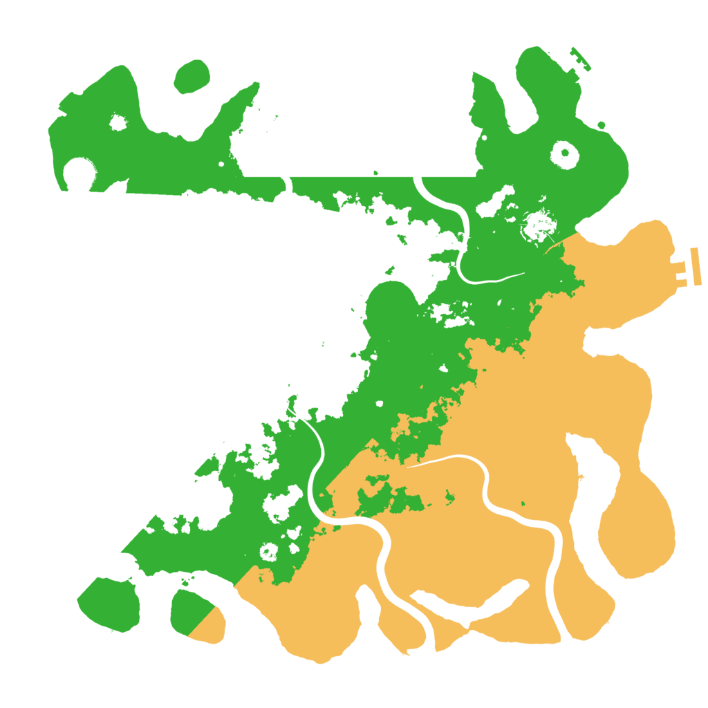 Biome Rust Map: Procedural Map, Size: 3800, Seed: 146895007