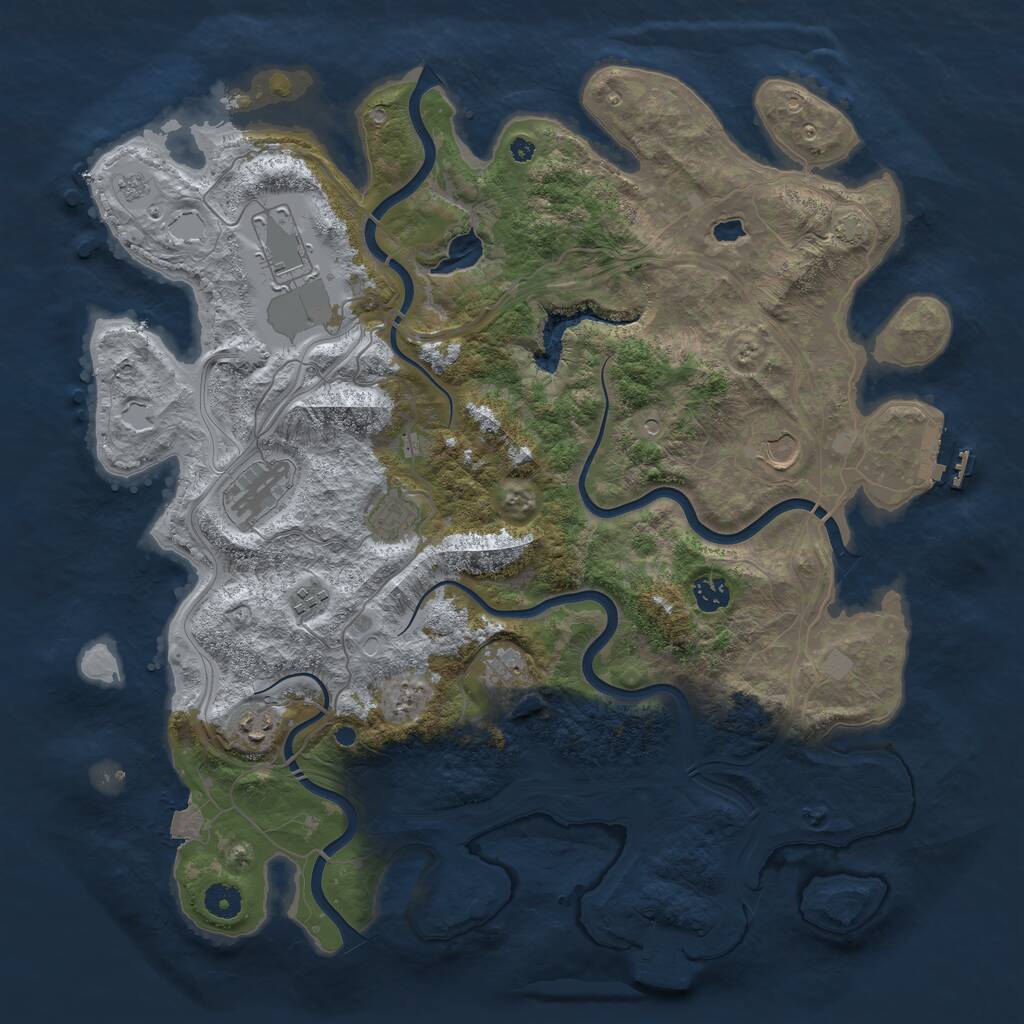 Rust Map: Procedural Map, Size: 4250, Seed: 67866757, 14 Monuments
