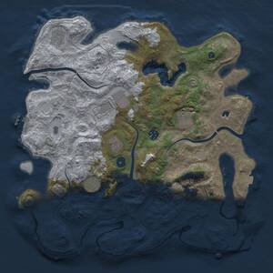 Thumbnail Rust Map: Procedural Map, Size: 4000, Seed: 1557426685, 13 Monuments