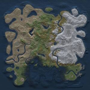 Thumbnail Rust Map: Procedural Map, Size: 4500, Seed: 1907944153, 15 Monuments