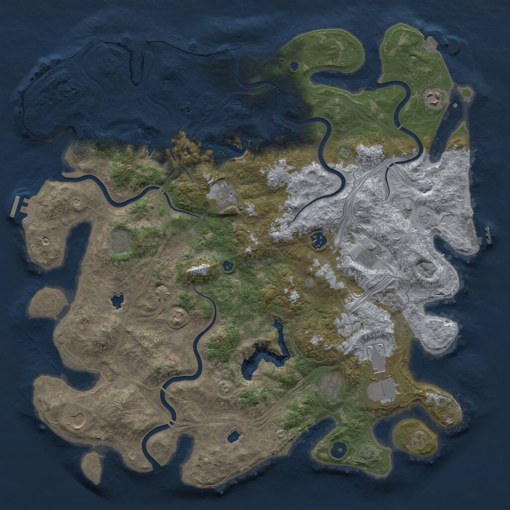 Rust Map: Procedural Map, Size: 4750, Seed: 591247035, 15 Monuments
