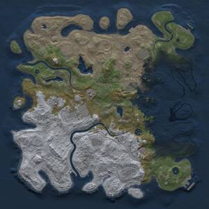 Thumbnail Rust Map: Procedural Map, Size: 4500, Seed: 552899981, 17 Monuments