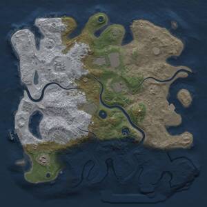 Thumbnail Rust Map: Procedural Map, Size: 3750, Seed: 1136755110, 14 Monuments