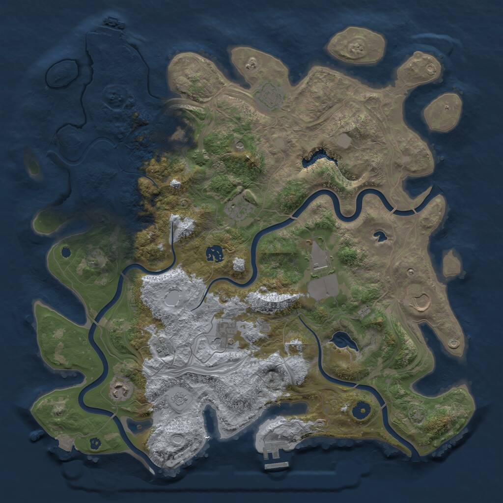 Rust Map: Procedural Map, Size: 4250, Seed: 534844414, 15 Monuments