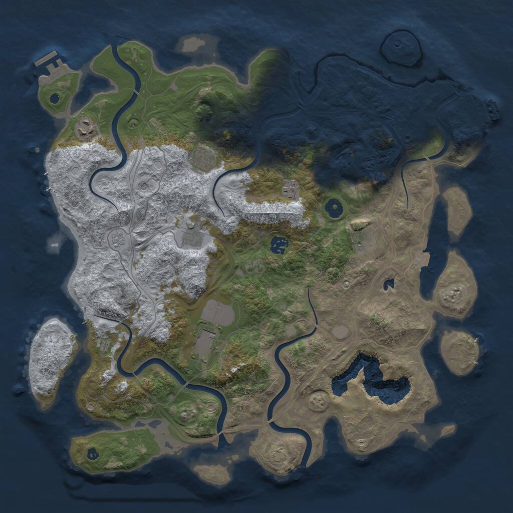 Rust Map: Procedural Map, Size: 4250, Seed: 1748484154, 13 Monuments