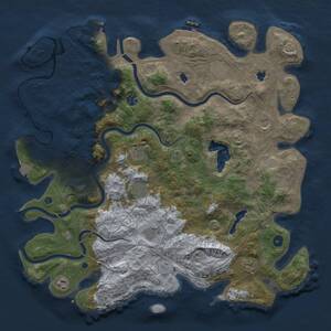 Thumbnail Rust Map: Procedural Map, Size: 4500, Seed: 104091166, 15 Monuments