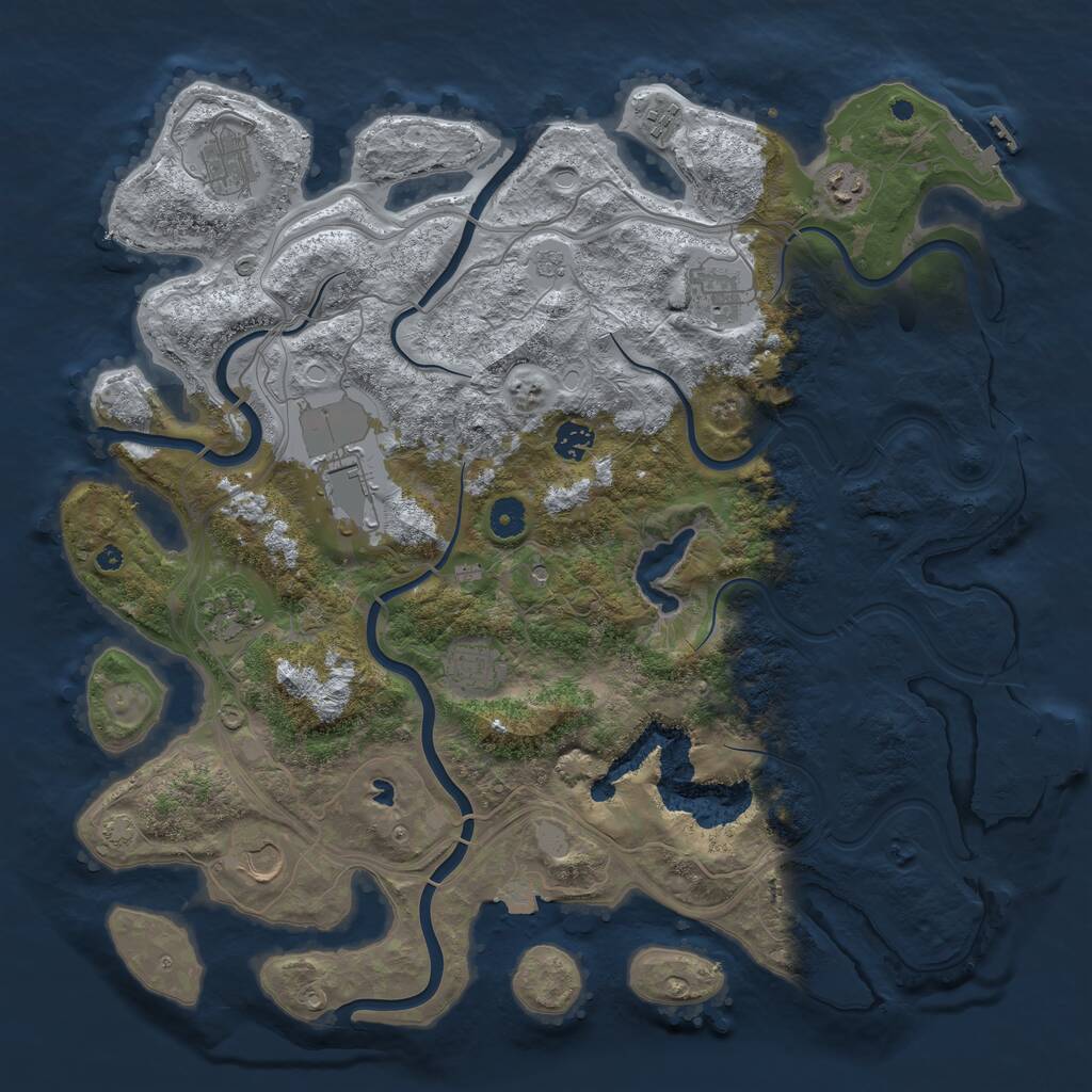 Rust Map: Procedural Map, Size: 4250, Seed: 1977345943, 15 Monuments