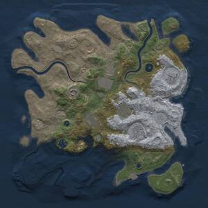 Thumbnail Rust Map: Procedural Map, Size: 3750, Seed: 662298099, 15 Monuments