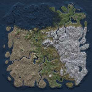 Thumbnail Rust Map: Procedural Map, Size: 6000, Seed: 4750, 17 Monuments