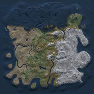 Thumbnail Rust Map: Procedural Map, Size: 4250, Seed: 1832622648, 14 Monuments