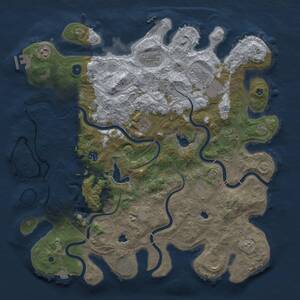 Thumbnail Rust Map: Procedural Map, Size: 4500, Seed: 1825549565, 16 Monuments