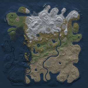 Thumbnail Rust Map: Procedural Map, Size: 4500, Seed: 1825549565, 15 Monuments