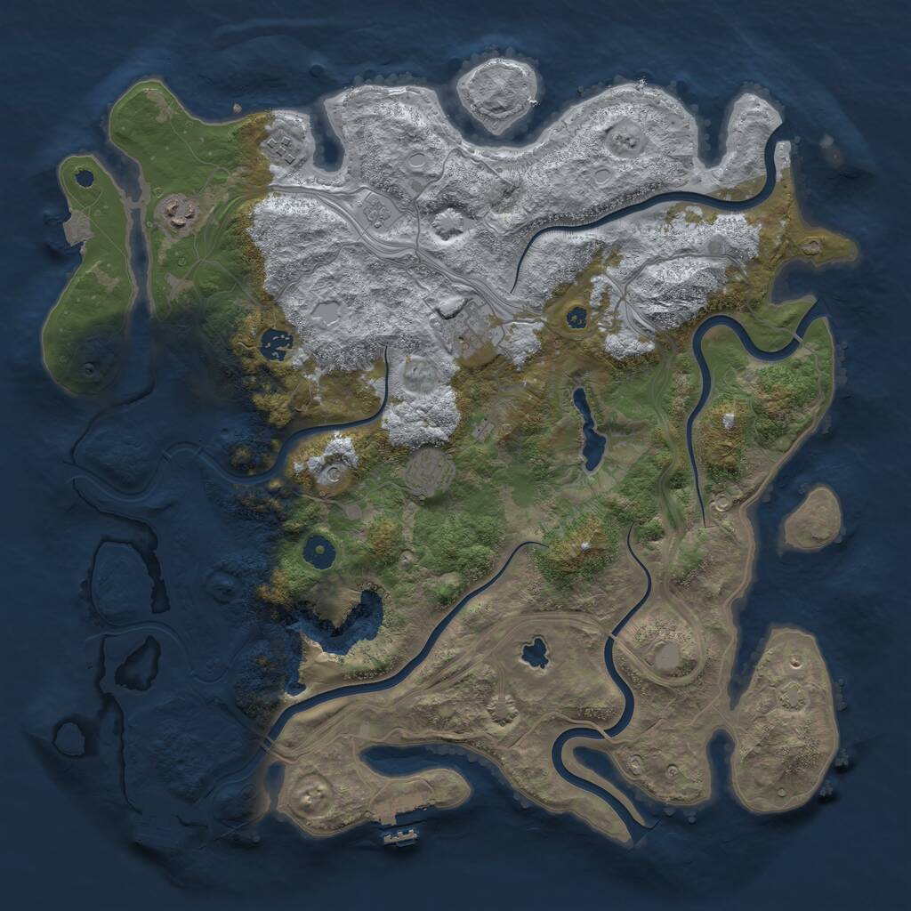 Rust Map: Procedural Map, Size: 4250, Seed: 162596075, 11 Monuments