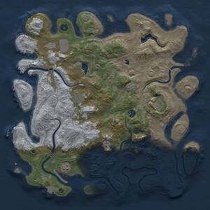 Thumbnail Rust Map: Procedural Map, Size: 4250, Seed: 196408962, 14 Monuments