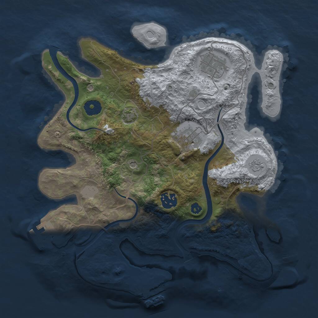 Rust Map: Procedural Map, Size: 2900, Seed: 452679, 9 Monuments