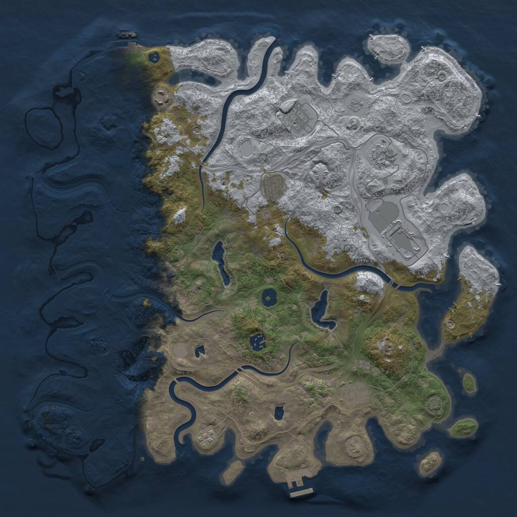 Rust Map: Procedural Map, Size: 4500, Seed: 17762088, 14 Monuments