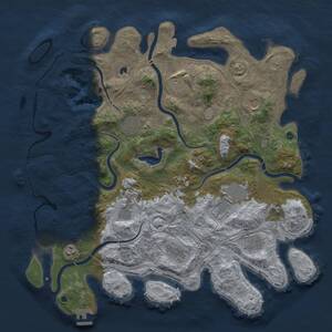 Thumbnail Rust Map: Procedural Map, Size: 4400, Seed: 442311868, 15 Monuments