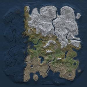 Thumbnail Rust Map: Procedural Map, Size: 4500, Seed: 1416545371, 15 Monuments
