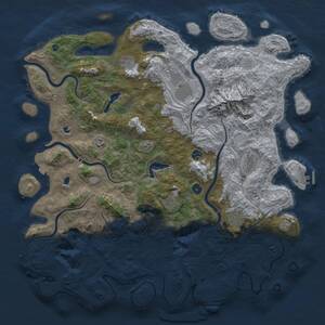 Thumbnail Rust Map: Procedural Map, Size: 5000, Seed: 165248601, 15 Monuments