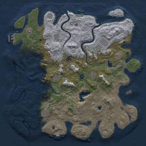 Thumbnail Rust Map: Procedural Map, Size: 4500, Seed: 1788475521, 14 Monuments