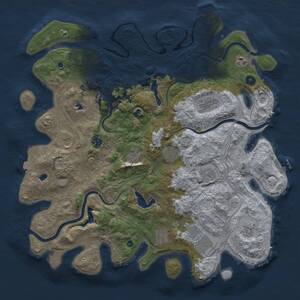 Thumbnail Rust Map: Procedural Map, Size: 4500, Seed: 206131556, 17 Monuments