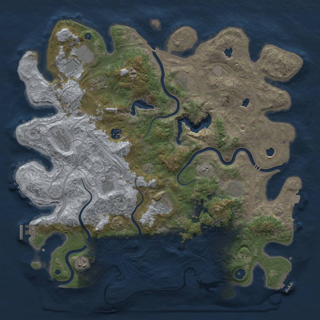 Rust Map: Procedural Map, Size: 4500, Seed: 480987314, 17 Monuments