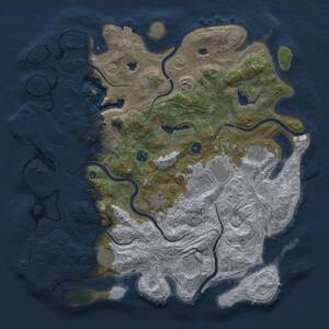 Thumbnail Rust Map: Procedural Map, Size: 4500, Seed: 2025060501, 14 Monuments