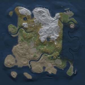 Thumbnail Rust Map: Procedural Map, Size: 3500, Seed: 1314354052, 14 Monuments