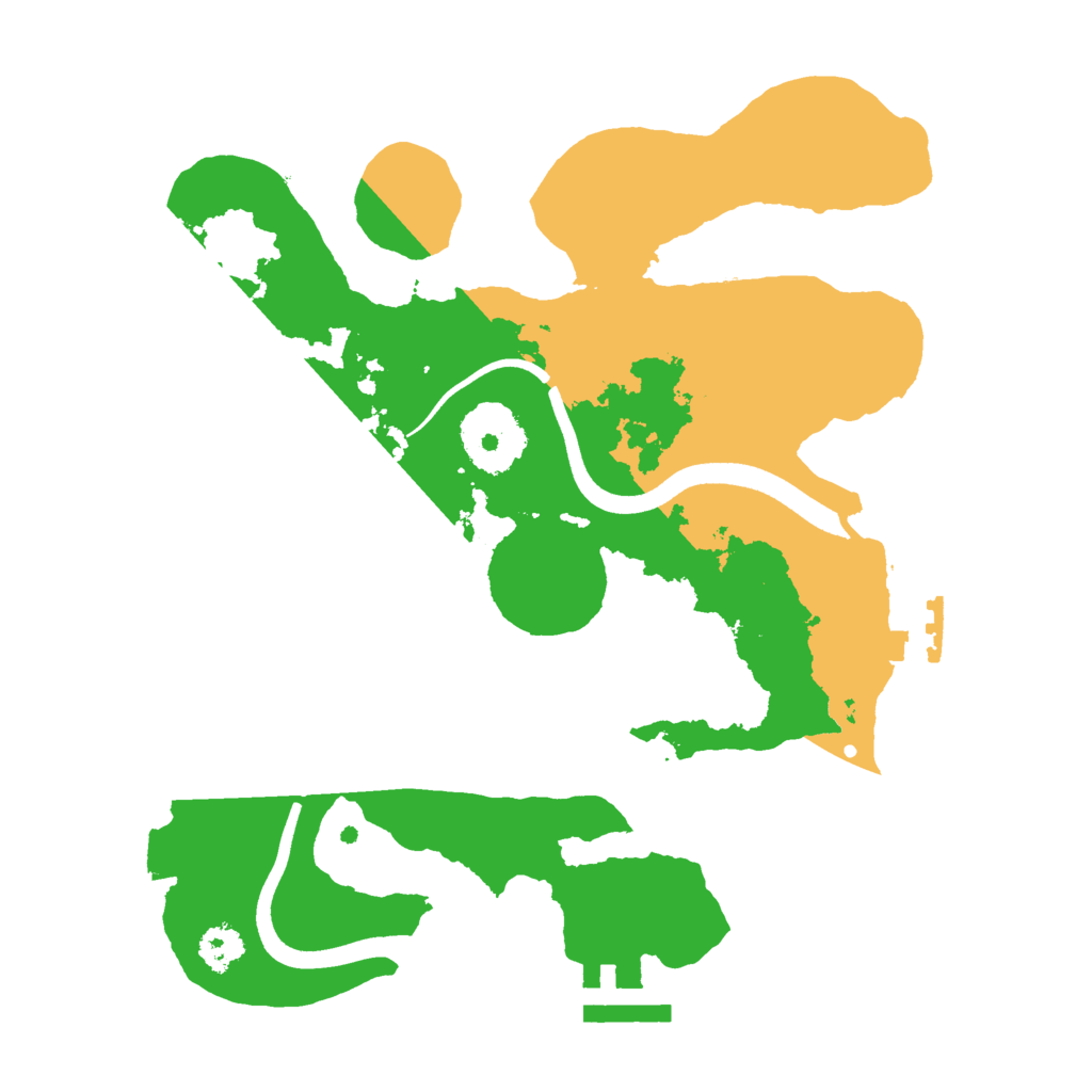 Biome Rust Map: Procedural Map, Size: 2500, Seed: 1245427092