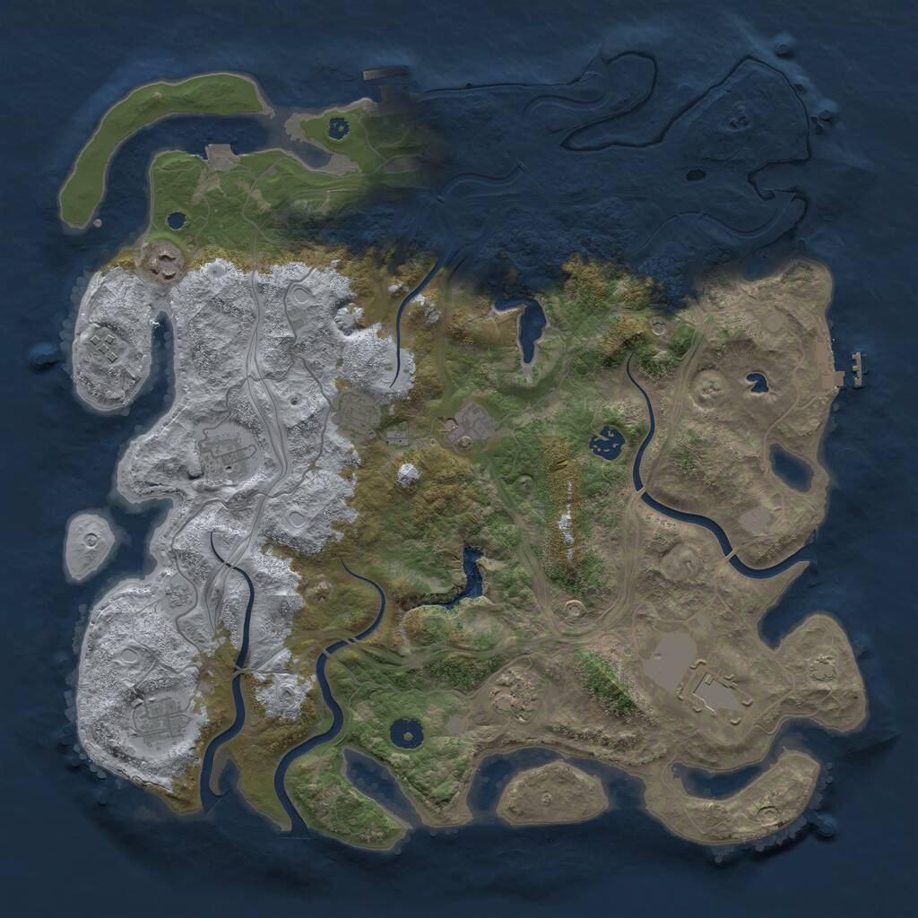 Rust Map: Procedural Map, Size: 4250, Seed: 1333421357, 15 Monuments