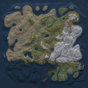 Thumbnail Rust Map: Procedural Map, Size: 4000, Seed: 669121681, 15 Monuments