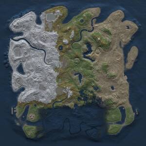 Thumbnail Rust Map: Procedural Map, Size: 4500, Seed: 1573814994, 17 Monuments