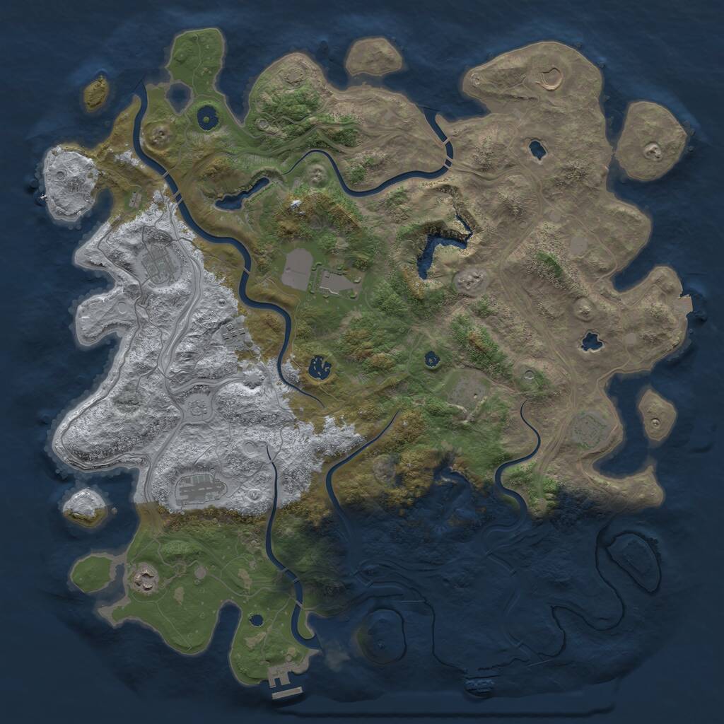 Rust Map: Procedural Map, Size: 4800, Seed: 1022037652, 15 Monuments