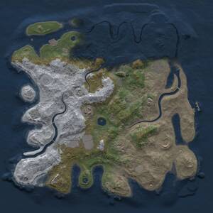 Thumbnail Rust Map: Procedural Map, Size: 3750, Seed: 14587145, 13 Monuments