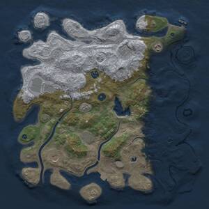 Thumbnail Rust Map: Procedural Map, Size: 4000, Seed: 23235, 13 Monuments
