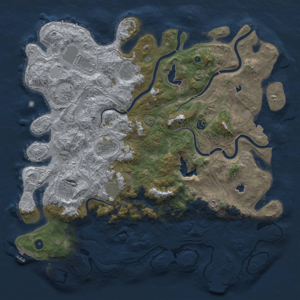 Rust Map: Procedural Map, Size: 4800, Seed: 807985032, 15 Monuments