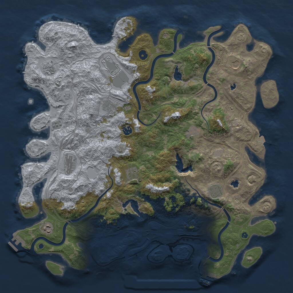 Rust Map: Procedural Map, Size: 4800, Seed: 807985032, 17 Monuments